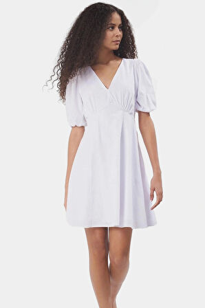 Yazlık Kısa A line Pamuklu Elbise Balon Kol Detayı Konforlu Kesim Uzun Ömürlü Şık Görünüm