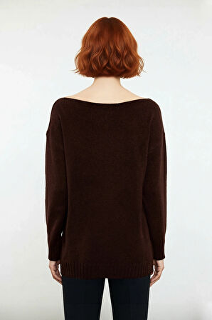 Kadın Oversize Kayık Yaka İnce Triko Kazak Günlük Kombinler İçin Şık Ve Rahat Bir Seçim Kaliteli