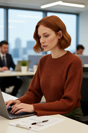 Kadın Oversize Gri Akrilik Selanik Dokuma Super Crop İspanyol Kol Triko Kazak Günlük Stilinize