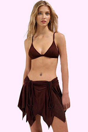 Kadın Yazlık A line Mini Örme Şortlu Etek Pamuk Plaj Günlük Kullanım Yaz Aylarının Vazgeçilmezi