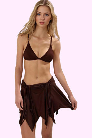 Kadın Yazlık A line Mini Örme Şortlu Etek Pamuk Plaj Günlük Kullanım Yaz Aylarının Vazgeçilmezi