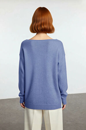 Kadın Oversize Kayık Yaka İnce Triko Kazak Günlük Kombinler İçin Şık Ve Rahat Bir Seçim Kaliteli