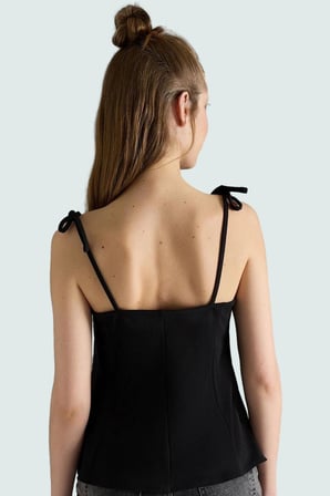 Fitted Peplum Bluz Askılı Örme Günlük Şıklık Yüksek Kalite Mükemmel Uyum
