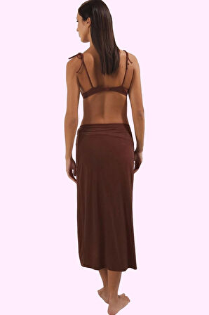 Kadın Örme Midi Etek A line Kalıp Plaj Stilleri İçin Günlük Kullanım Yaz Aylarının Vazgeçilmezi