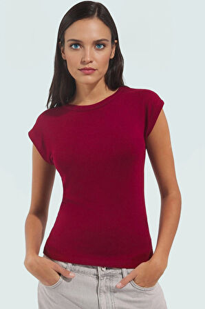 Kadın Viskoz Ribana Fitted Bluz Günlük Yazlık Rahat Kesim Özel Tasarım Seçkin Malzeme