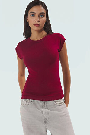 Kadın Viskoz Ribana Fitted Bluz Günlük Yazlık Rahat Kesim Özel Tasarım Seçkin Malzeme