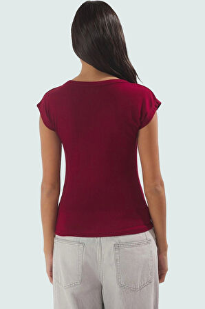 Kadın Viskoz Ribana Fitted Bluz Günlük Yazlık Rahat Kesim Özel Tasarım Seçkin Malzeme