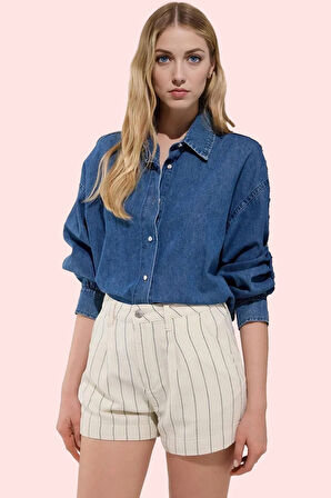 Kadın Yüksek Bel Geniş Paça Şort Pamuk Günlük Kombinler Hafta Sonu Yaz Aylarının Vazgeçilmezi