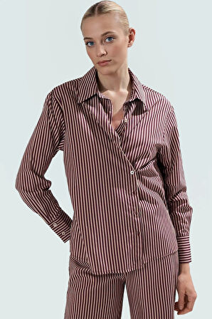 Şık Çizgili Viskoz Takım Elbise Rahat Günlük Stil Özel Tasarım Kullanım Kaliteli İşçilik