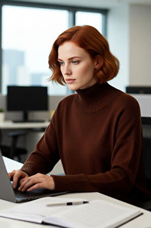 Kadınlar İçin Rahat Relaxed Kalıp Düşük Kol Dik Yaka Triko Kazak Kış Günleri İdeal Seçim