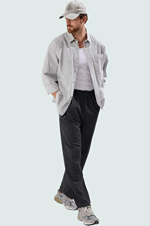 Erkek Bol Paça Wide Leg Pantolon Günlük Kullanım İçin Rahat Hafta Sonu Yaz Aylarının Vazgeçilmezi