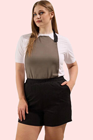 Kadın Örme Kısa Şort Rahat Kalıp Günlük Kullanım İçin Hafta Sonu Yaz Aylarının Vazgeçilmezi