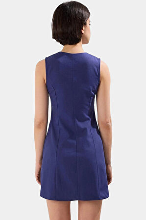 Kadın Mini Boy Pamuklu Keten Gömlek Elbise Günlük Şıklık Uzun Ömürlü Trend Tasarım