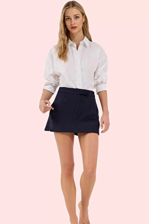 Kadın Şort Etek Düz Kesim Finike Dokuma Kısa Boy Yazlık Günlük Kullanım Yaz Aylarının Vazgeçilmezi