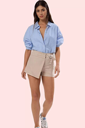 Kadın Mini Şort Etek Gabardin Kumaş Günlük Yaz Kombinleri Özel Günler Stilin Buluştuğu Yer