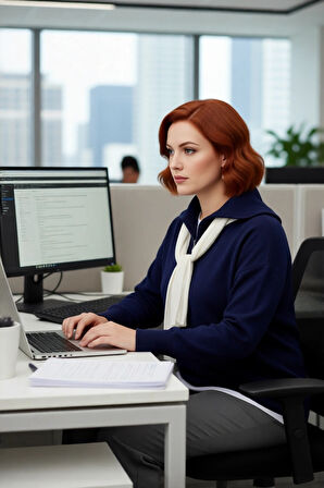 Kadın Kırmızı Regular Kalıp Devrik Yaka Fermuarlı Triko Kazak Düşük Kol ve Düz Desenli Kışlık Şıklık