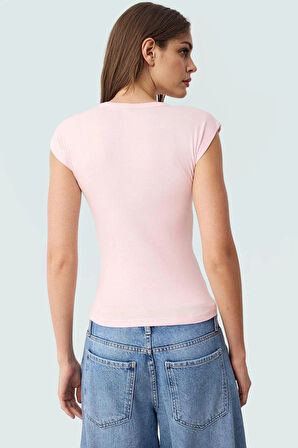 Kadın Viskoz Ribana Fitted Bluz Günlük Yazlık Rahat Kesim Özel Tasarım Seçkin Malzeme