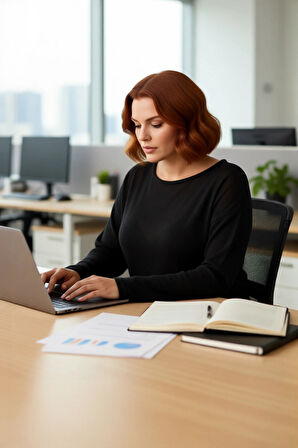 Kadın Kayık Yaka Düz Regular Kalıp Uzun Kollu Triko Kazak Beli Kuşaklı Şık Baharlık Stil Kaliteli