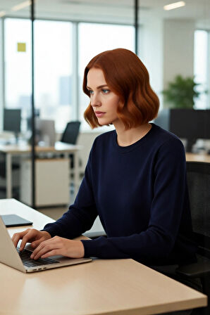 Kadın Ekru Bisiklet Yaka Taş Detaylı Kalp Motifli Regular Kalıp Triko Kazak Kış Şıklığı Sunar