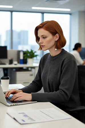 Kadın Regular Kalıp Bisiklet Yaka Akrilik Triko Kazak Şık İnci Detaylı Kışlık Giyim Şıklığı