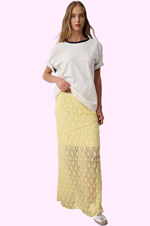 Kadın Maxi Boy A line Örme Etek Günlük Şıklık Yaz Stilin Buluştuğu Yer Vazgeçilmez Tasarım