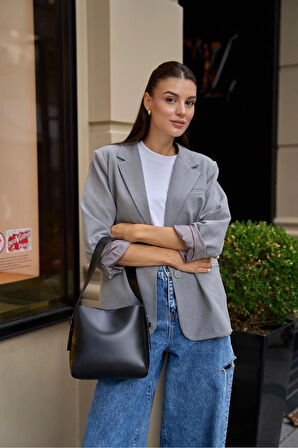 Kadın Şık Yumuşak Shopper Ayarlanabilir Askılı Deri Omuz Çantası Geniş Hacimli Günlük