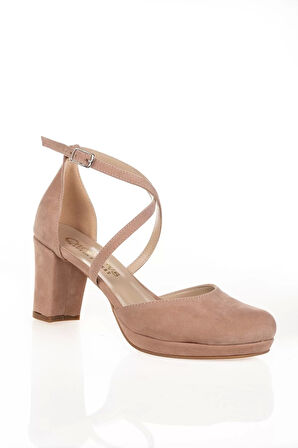 Kadın Moda Şık Siyah Süet Topuklu Klasik Ayakkabı Topuklu Düğün Nişan Gece Abiye Ayakkabı