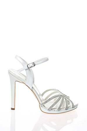 Kadın Moda Şık Gold Ayna Beş Taş Topuklu Zarif Tasarım Düğün Nişan Gece Abiye Ayakkabı