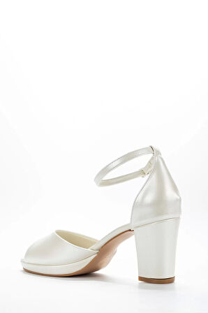 Kadın Moda Şık Sedef Cilt Topuklu Klasik Ayakkabı Topuklu Düğün Nişan Gece Abiye Ayakkabı