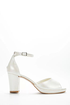 Kadın Moda Şık Sedef Cilt Topuklu Klasik Ayakkabı Topuklu Düğün Nişan Gece Abiye Ayakkabı