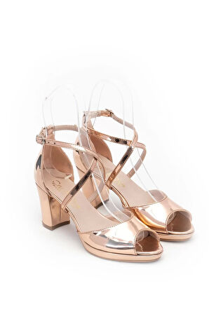 Kadın Moda Rose Ayna Topuklu Ayakkabı Zarif Tasarım Yüksek Topuk Düğün Nişan Gece Abiye Ayakkabı