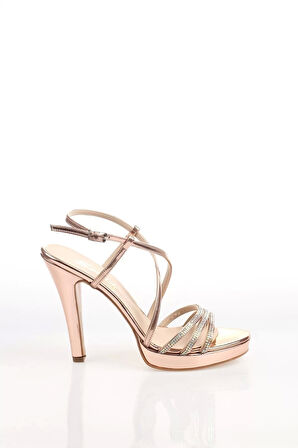 Kadın Moda Şık Rose Aynataşlı Abiye Topuklu Zarif Tasarım Düğün Nişan Gece Abiye Ayakkabı