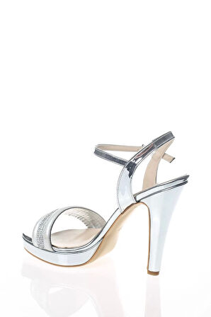 Kadın Moda Şık Gold Ayna Sıra Taşlı Topuklu Zarif Tasarım Düğün Nişan Gece Abiye Ayakkabı