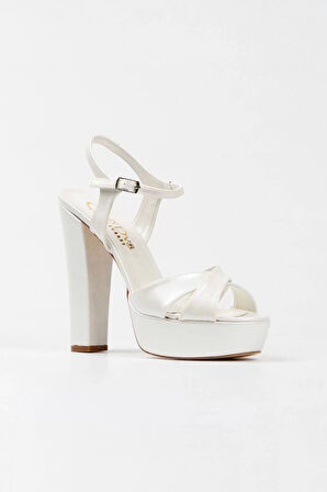 Kadın Moda Şık Sedef Platformlu Topuklu Gelin Ayakkabısı Topuklu Düğün Nişan Gece Abiye Ayakkabı