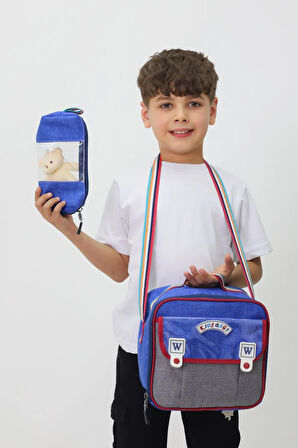 Out and Explore 3'lü Çanta Seti Sırt Çantası Beslenme Çantası Kalemlik İlkokul Peluş Oyuncak Hediye