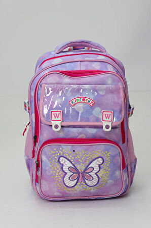 Kelebek 3'lü Okul Çanta Seti Sırt Çantası Beslenme Çantası Kalemlik İlkokul Peluş Oyuncak Hediyeli