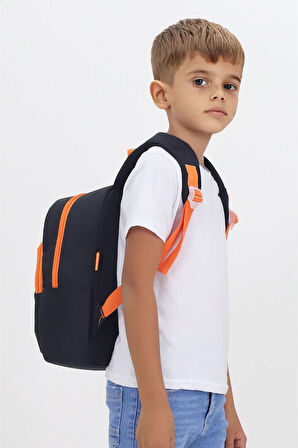 Kaplan Figürlü Siyah Anaokulu Kreş Çantası 4 Bölmeli Erkek Çocuk Sırt Çantası