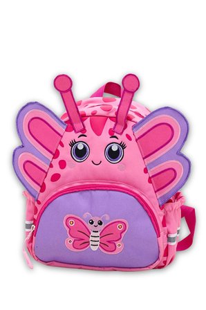 Anaokulu Kız Çocuk Sırt Çantası Sevimli Kelebek Figürlü Pembe Mor Desenli