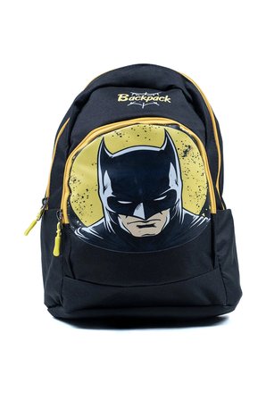 Çocuk Okul Sırt Çantası Erkek Öğrenci Su Geçirmez Batman Desenli Siyah Sarı