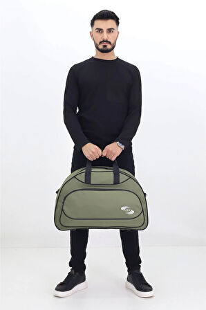 Haki Spor ve Seyahat Çantası – Ayakkabı Bölmeli, Su Geçirmez, Omuz Askılı Antrenman Çantası