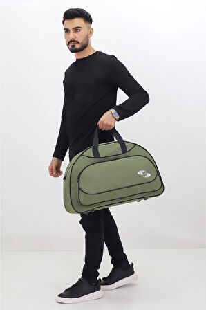 Haki Spor ve Seyahat Çantası – Ayakkabı Bölmeli, Su Geçirmez, Omuz Askılı Antrenman Çantası