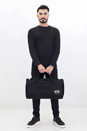 Siyah Spor ve Seyahat Çantası – Ayakkabı Bölmeli, Su Geçirmez, Omuz Askılı Antrenman Çantası