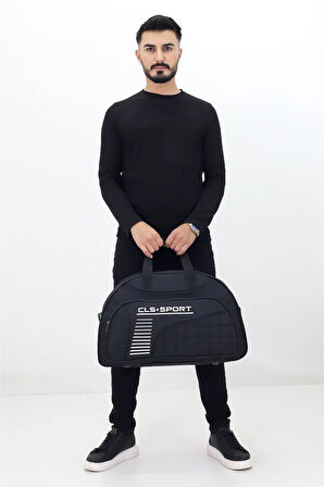 Siyah Spor ve Seyahat Çantası – Ayakkabı Bölmeli, Su Geçirmez, Omuz Askılı Antrenman Çantası