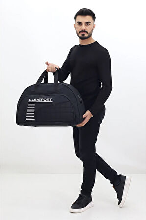 Siyah Spor ve Seyahat Çantası – Ayakkabı Bölmeli, Su Geçirmez, Omuz Askılı Antrenman Çantası