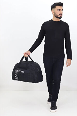 Siyah Spor ve Seyahat Çantası – Ayakkabı Bölmeli, Su Geçirmez, Omuz Askılı Antrenman Çantası