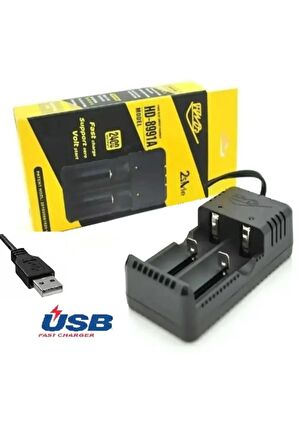 Pil Şarj Aleti Ikili Usb Ekranlı 1200mah 18650/26650/16340/14500/aa/aaa Hd-8991b