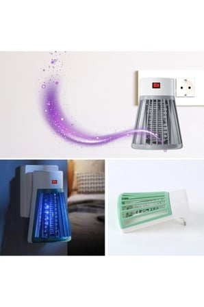 3 Adet Prize Takılan Uv Işık Sinek Ve Böcek Öldürücü Lamba – 1W Düşük Enerji, Sessiz Çalışma, Ev Ofis Insect Killer Bug Zapper