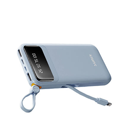  Hızlı Şarj Powerbank Type-C 37W 10000mAh Kendinden Kablolu Powerbank HIZLI