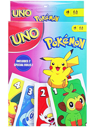 Uno Pokemon Serisi Resimli Oyun Kartı