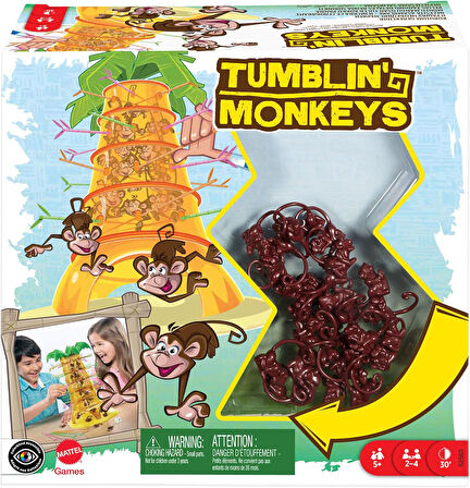 Tumblin Monkeys SOS Ouistiti 30 Maymun Kutu Oyun Aile Beceri ve Masa Oyunu